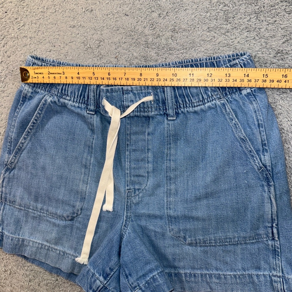 Gap Women Pull On Denim Shorts Small Light Wash Blue Elastic Waist Cotton - Picture 6 of 9